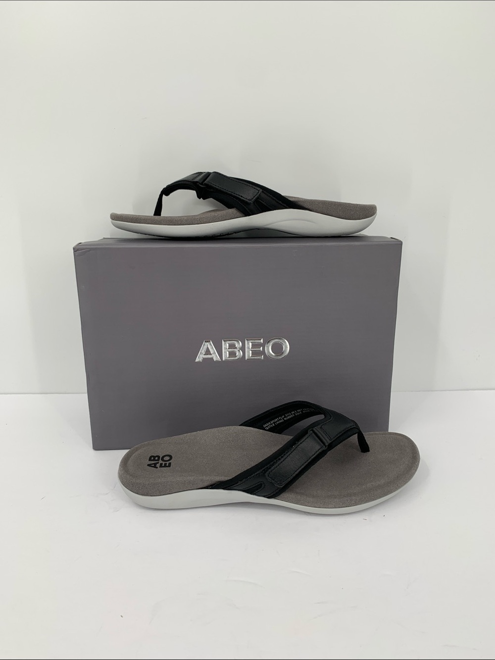 ABEO Oasis sport flip flop sandals shoe thong black comfort women new 8.5